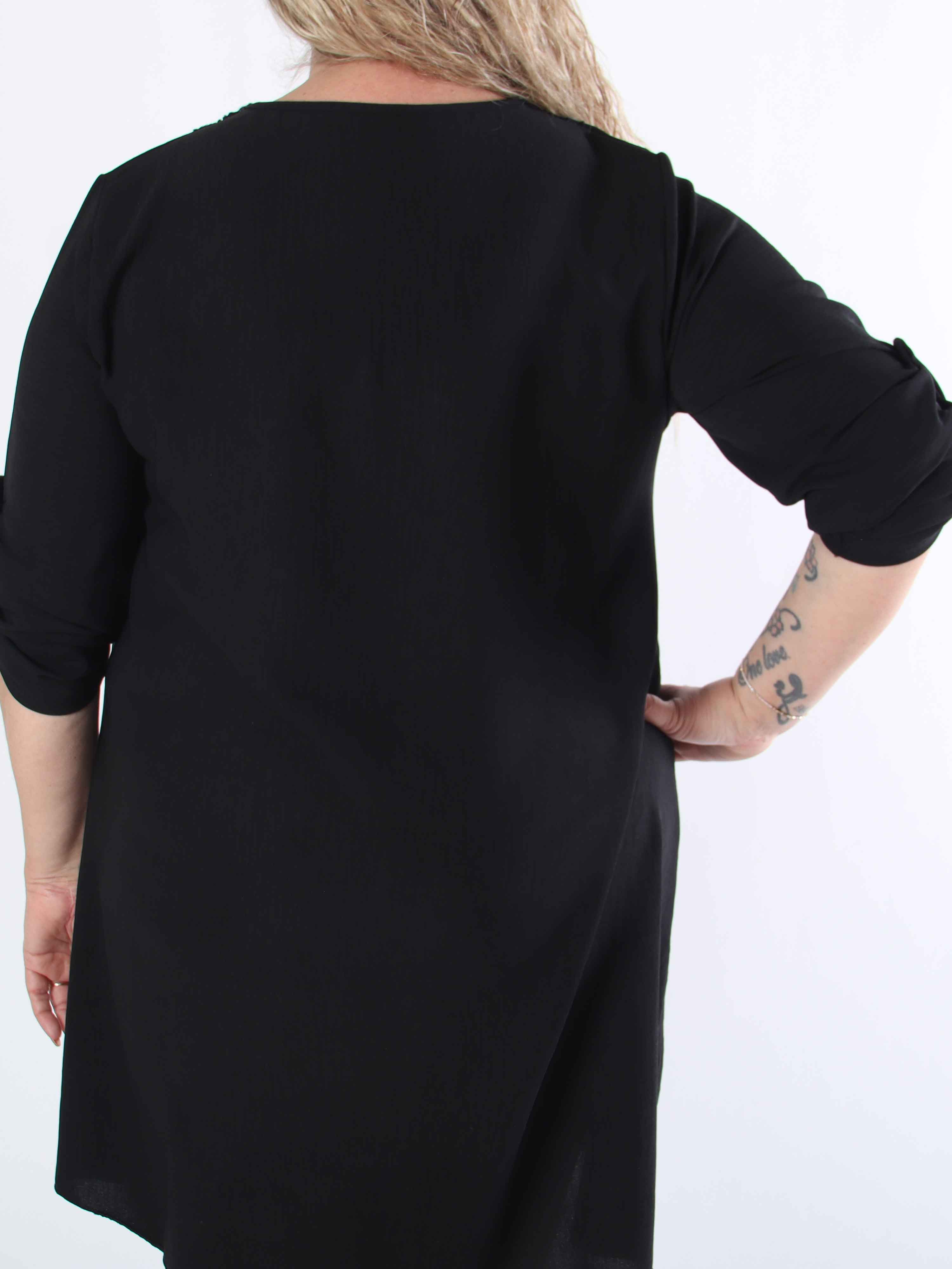 Lily - Plus size tunikaklänning i viskos med paljetter